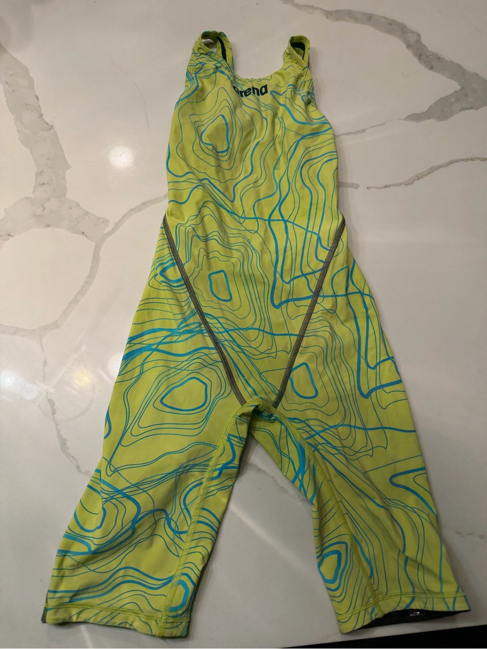 Arena Powerskin ST techsuit, blue and green/yellow, Size 26 J